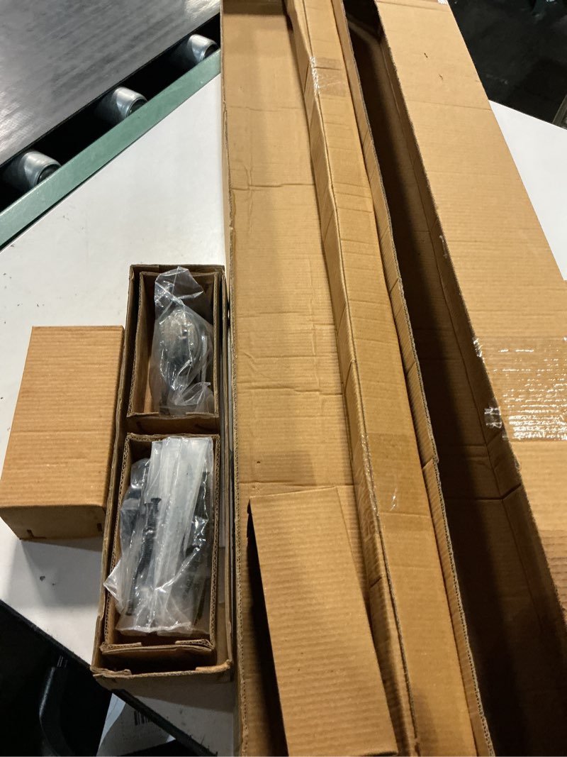 Condition photo showing Good Condition for hardware 6 feet cremone bolt for windows, bolt lock, cast iron plain style, black powder coat finish - cremone bolt cabinet hardware, vintage and stylish home decor | heavy duty surface mount lock, vintage french door hardware, complete mounting kit