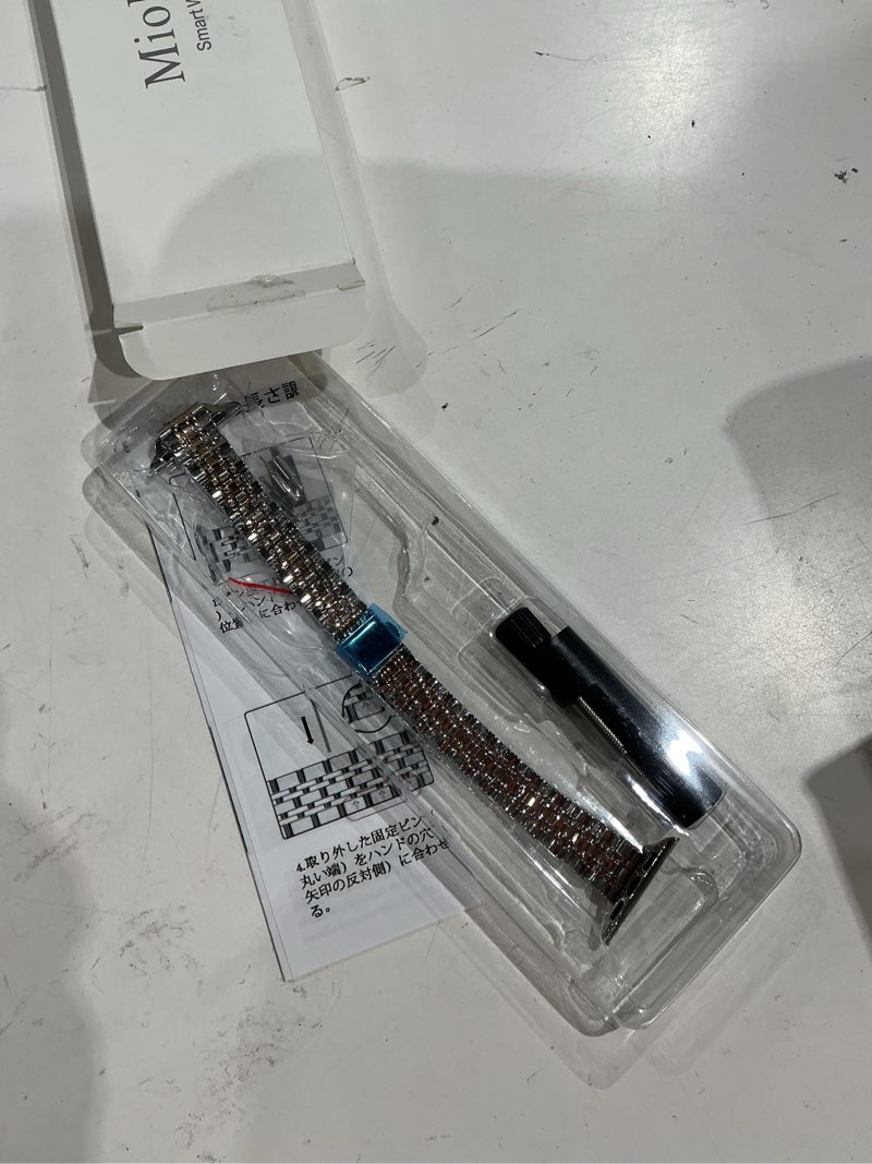 Condition photo showing Good Condition for miohhr slim metal band compatible with apple watch band 42mm(series 11 10) 41mm(series 9 8 7) 40mm(series 6 5 4 se3/2/1) 38mm(series 3 2 1),stainless steel iwatch bands for women,silver/rose gold silver/rose gold 38mm/40mm/41mm/(42mm-series 11 10)