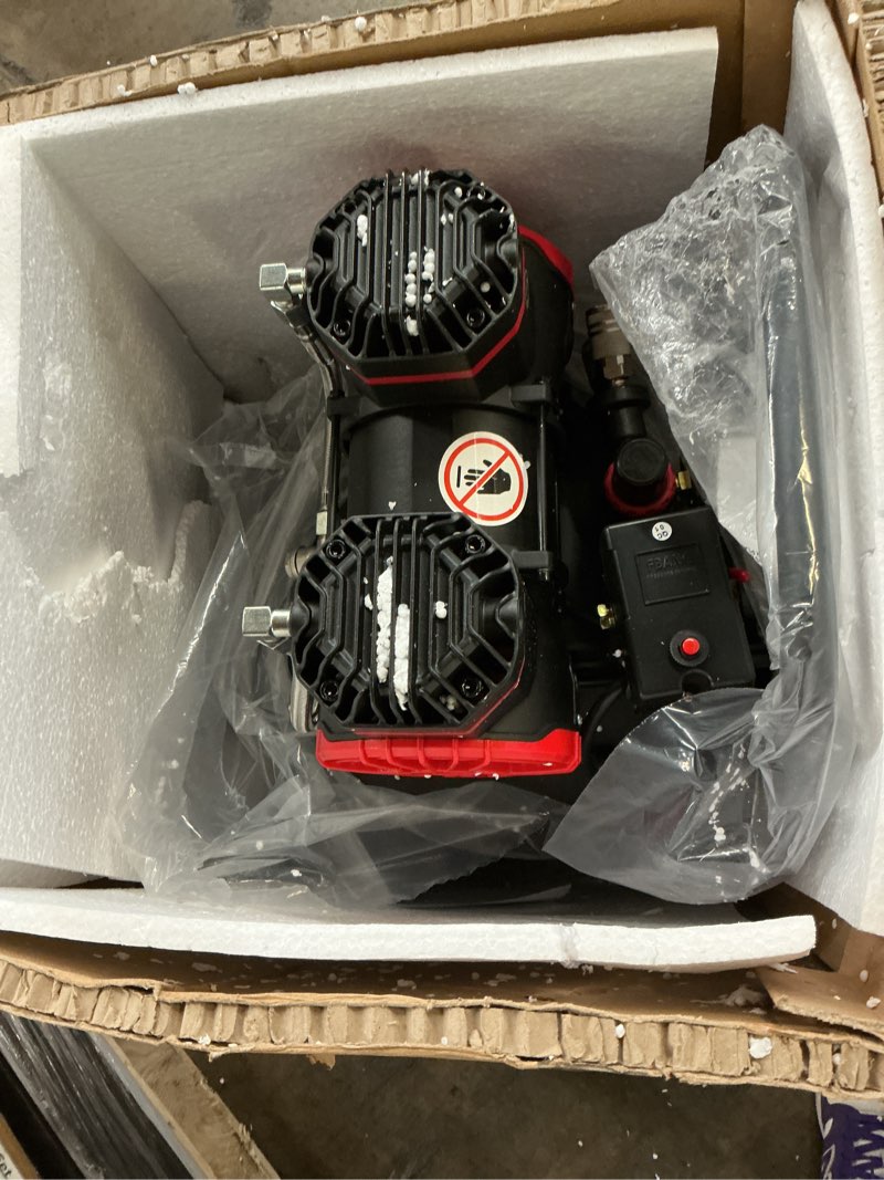Condition photo showing Good Condition for 14 gallon ultra quiet air compressor with 2 quick couplers 2hp 8.75 cfm, max 115 psi pressure oil-free air compressor tank, 70db quiet compressor for auto repair, tire inflation 110v/60hz