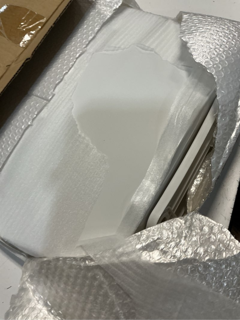 Condition photo showing As Is for elongated toilet seat for toto ss113/ss114/ss154/ss224/ss204/ss214/ss237/ss247, soft close toilet seat, traditional heavy duty toilet seat replacement parts with toilet bolts and nuts (cotton white)