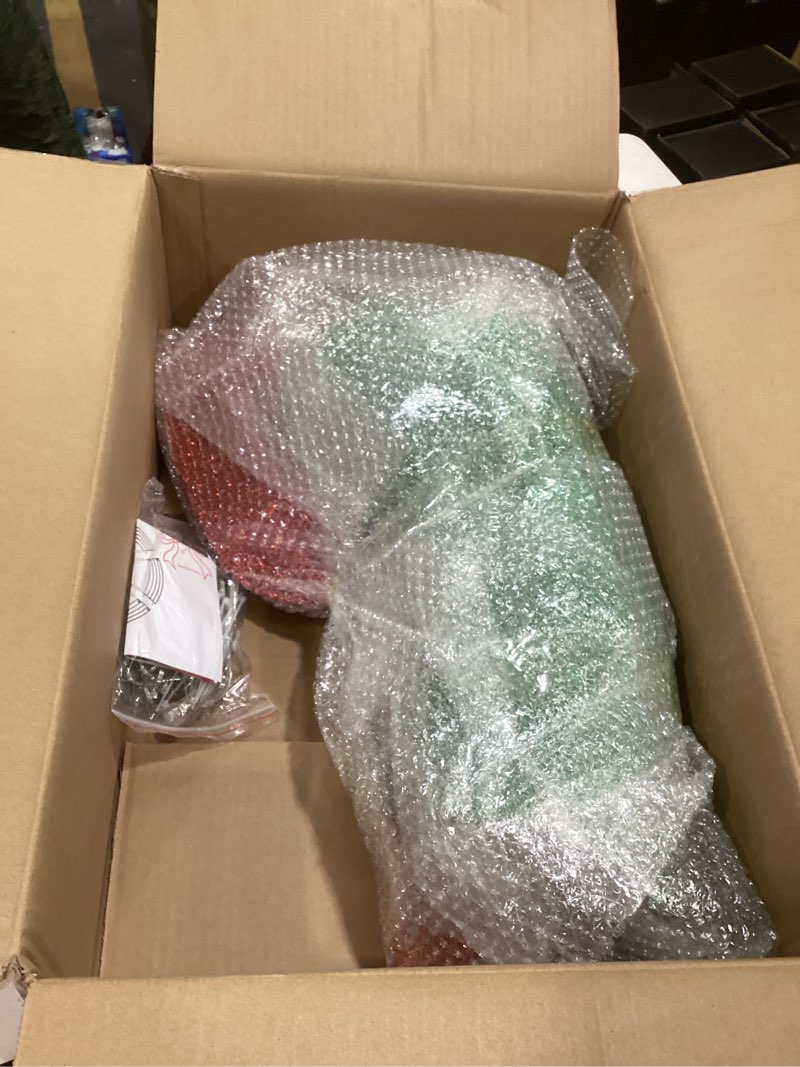 Condition photo showing New/Like New for outdoor christmas wreath decoration - 36" bright led christmas wreath lights with bow, large lighted christmas wreaths window lights for wall, windows, front door decor, red bow - green wreath red bow - green wreath 36"