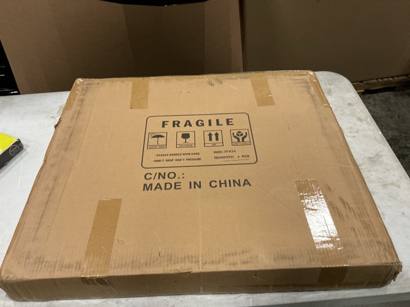 Condition photo showing New/Like New for picrit 20x24 picture frame 3 pack black poster frame display poster 16 x 20 with mat or 20 x 24 without mat for horizontal or vertical wall mounting black 20x24
