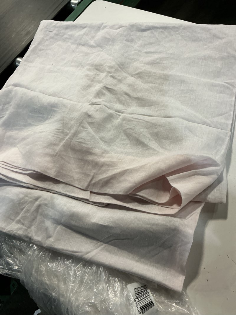 Condition photo showing Good Condition for  quince european linen room darkening curtain  vintage blush 96x96 