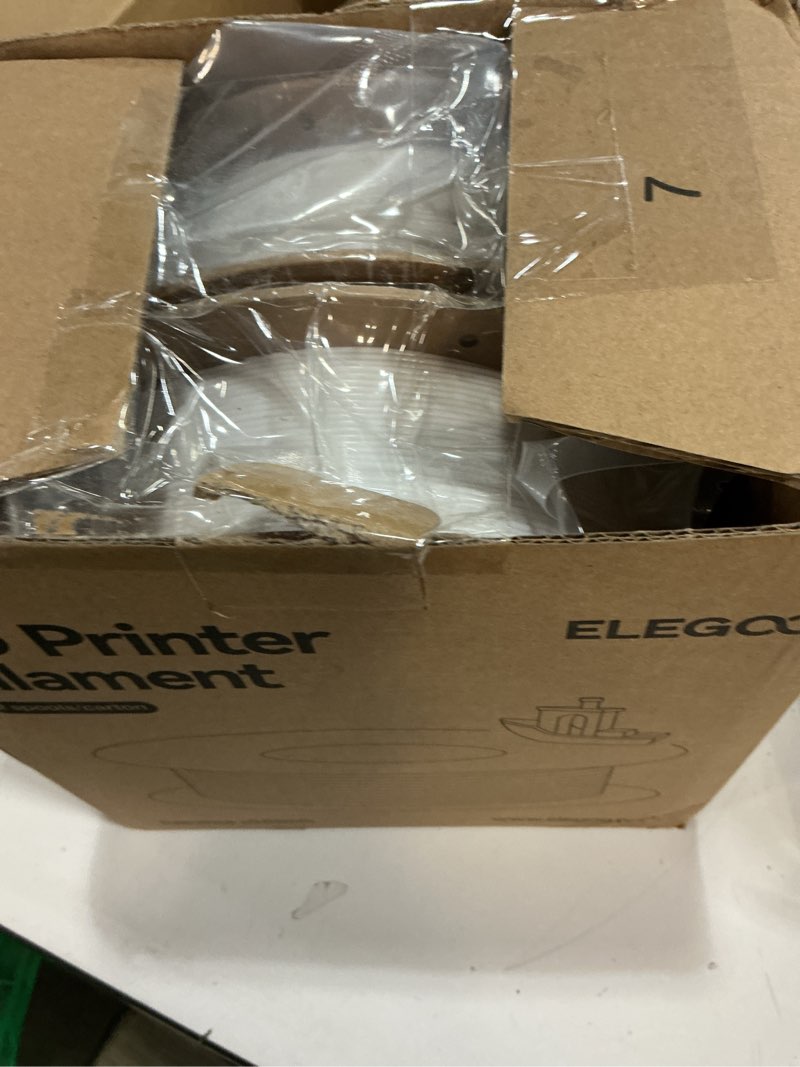 Condition photo showing Good Condition for ELEGOO Rapid PETG Filament 1.75mm White 2KG, High Speed 30-600mm/s 3D Printer Filament Dimensional Accuracy +/- 0.02 mm, 1kg Cardboard Spool(2.2lbs) Fits for Most FDM 3D Printers 2*1kg White