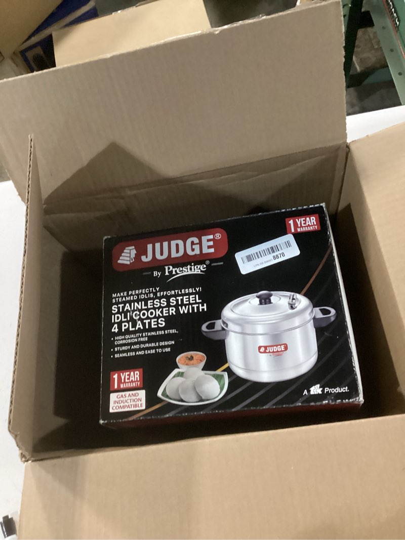 Condition photo showing New/Like New for Judge by Prestige Stainless Steel Idli Cooker with 4 Plates