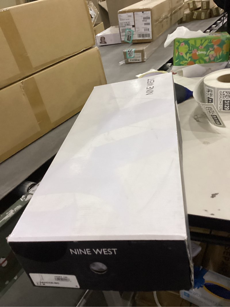 nine west women's sancha wide calf boot, chic cream 150, 5.5