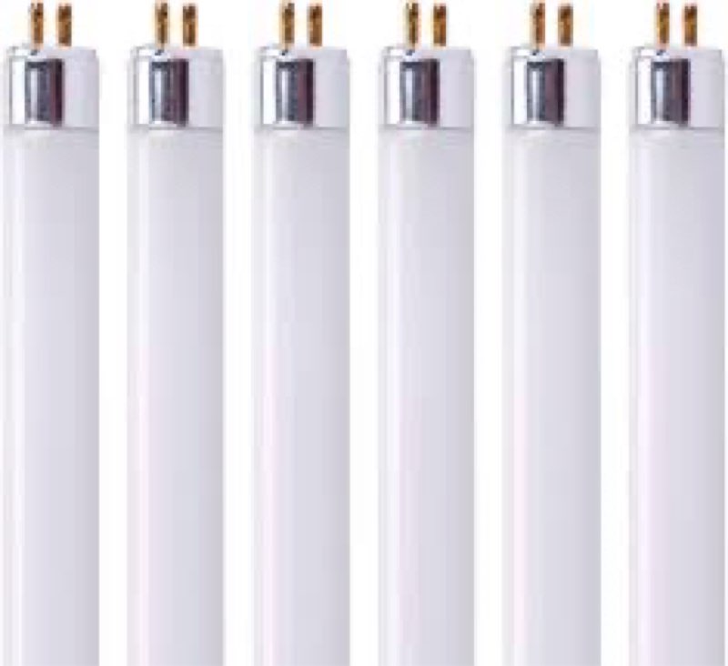 (6 pack) f13t5/cw - t5 fluorescent 4100k cool white - 21\" linear - 13 watt t5 - under the counter light bulbs 