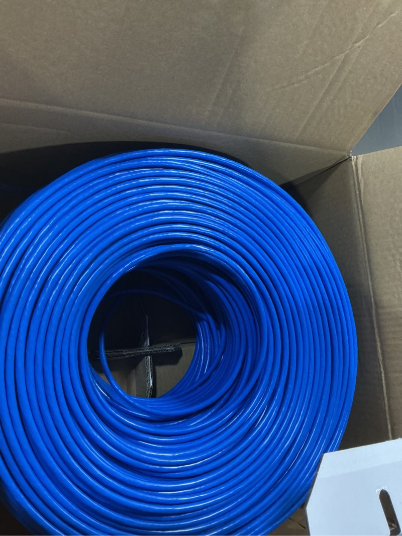 Condition photo showing New/Like New for monk cables | cat6 plenum cable 1000ft | utp, 23awg, 550mhz | dsx-8000 certified | most certified cable of the whole market (blue)