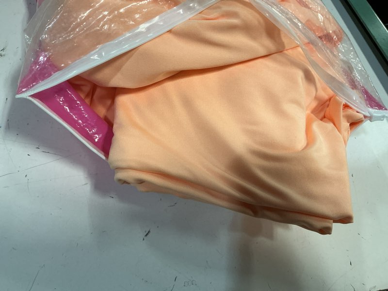 Condition photo showing Good Condition for fuhsy wedding arch cover set of 3 peach spandex arch stand cover 7.2ft 6.6ft 6ft round top chiara backdrop arch covers balloon arches covers stretchy backdrop for birthday party baby shower arch decor 6ft, 6.6ft, 7.2ft peach