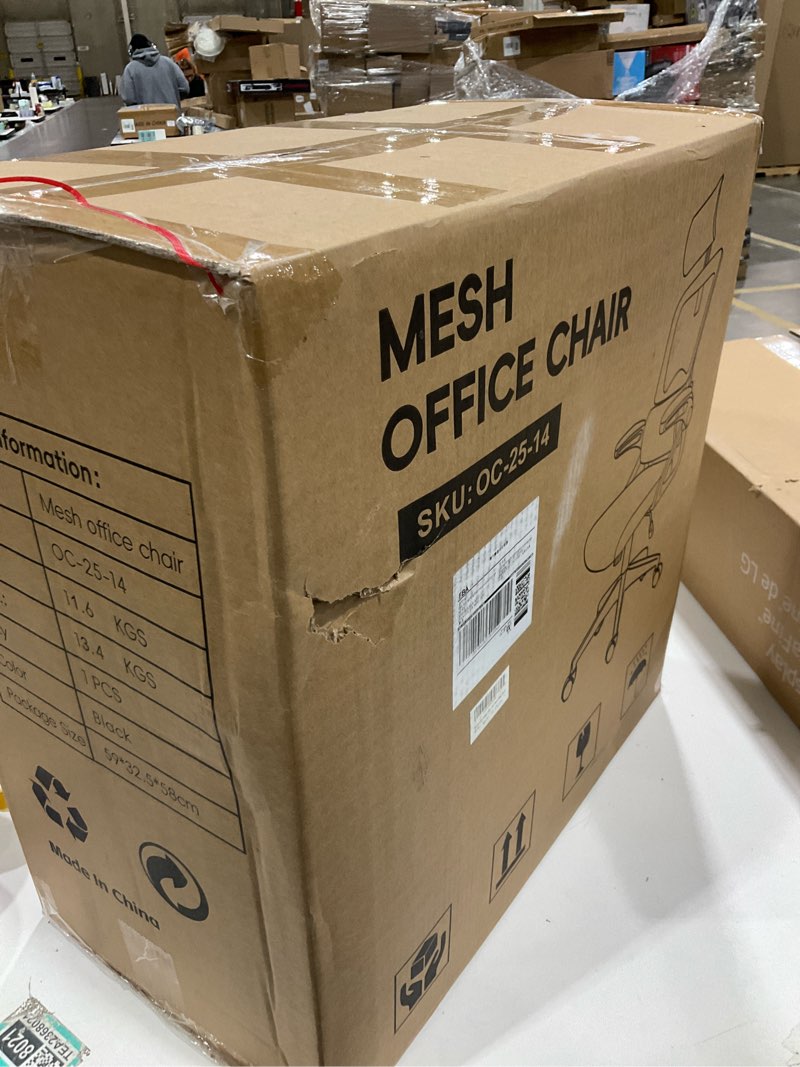 Condition photo showing New/Like New for Ergonomic Office Chair,Mesh Office Chair with Lumbar Support,High Back Desk Chair with Flip-up Arms,400 lbs Big and Tall Computer Chair with Headrest,Comfy Desk Chairs (Black) Deep Black