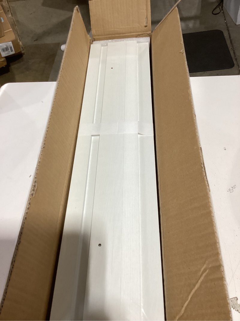 Condition photo showing New/Like New for upsimples floating shelves for wall, 23.6 inch shelves for decor storage set of 6, wall mounted wood shelf for bedroom, living room, bathroom, kitchen, long picture ledge shelves, white white 23.6in