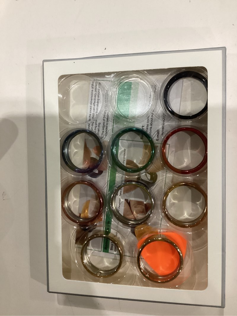 Condition photo showing New/Like New for 10 Pack Cover Compatible for Oura Ring 4/Gen 3 Heritage/Gen 3 Horizon,(NOT Compatible with Oura 4 Ceramic),Charging Directly,Rugged TPU Elastic Finger Protector for Workout Women Men-Size 12 Size 12 2Gold+2Silver+2Rosegold+2Pink+2Clear