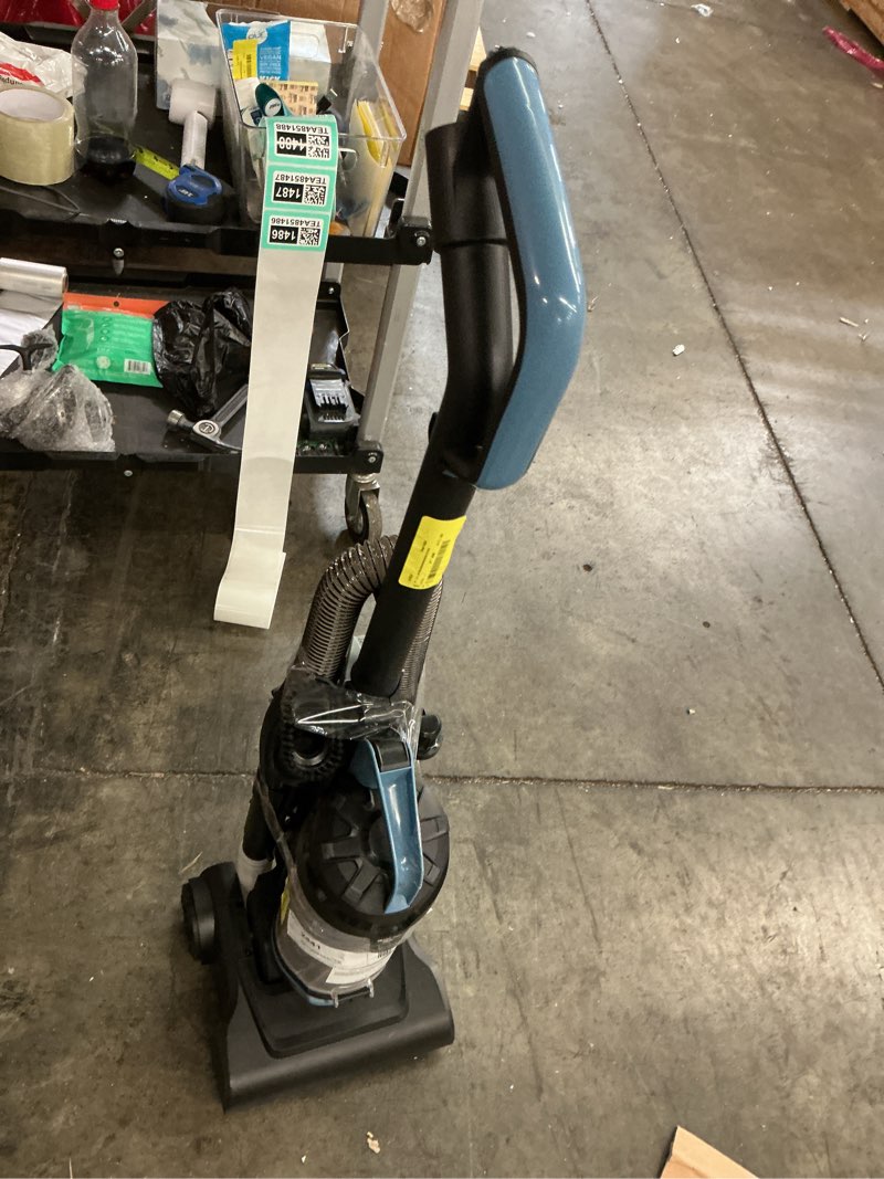 Condition photo showing As Is for mainstays lightweight bagless upright vacuum cleaner with brush and crevice tool