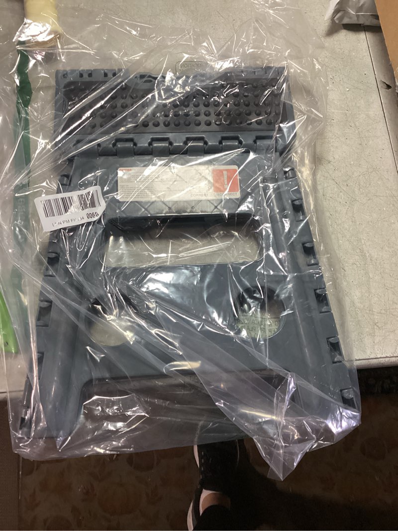 Condition photo showing New/Like New for Delxo 17.5 Inch Folding Step Stool,Foldable Stool for Adults with Safety Lock,Portable Collapsible Plastic Step Stool,Non Slip Folding Stools for Kitchen Bathroom Bedroom Up to 400LBS,(Black 1PC) Black 17.5 Inch