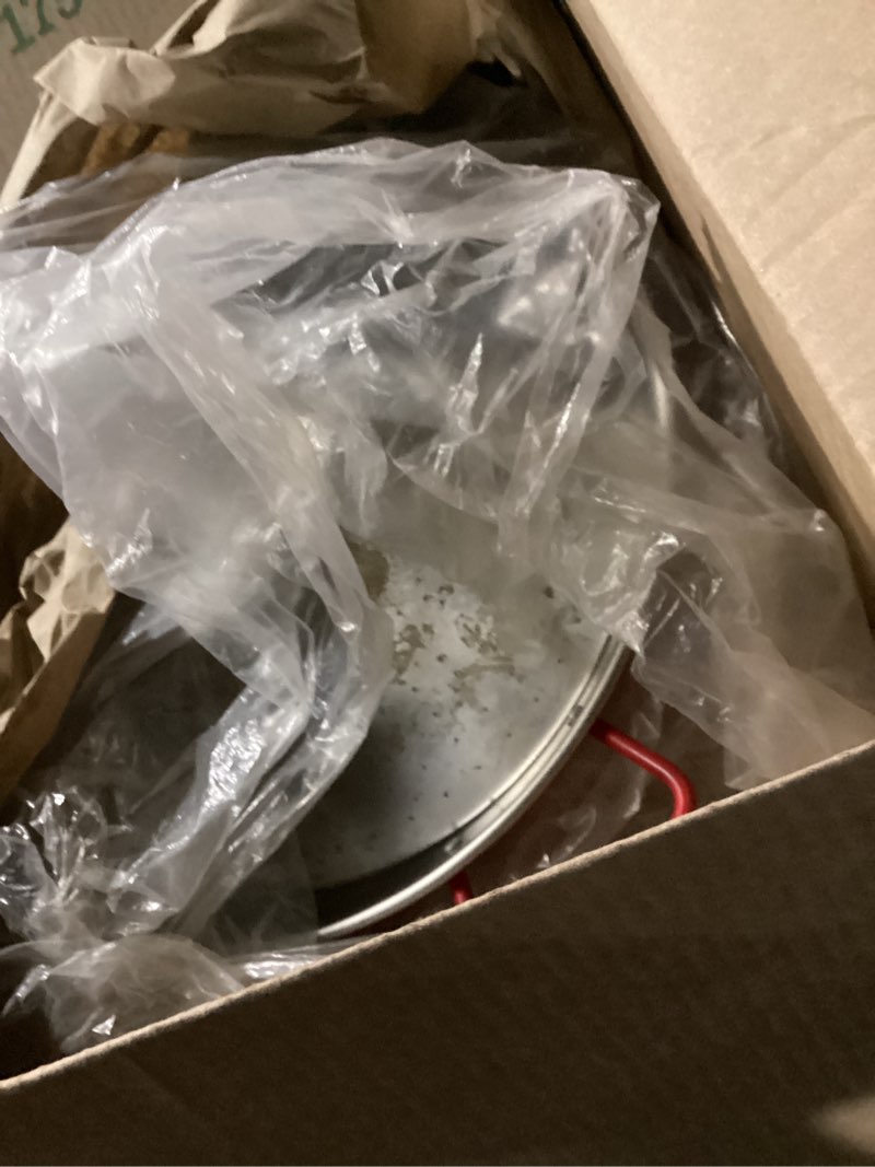 Condition photo showing As Is for IMUSA USA , Red Paella Pan 15-Inch, 15 Inch