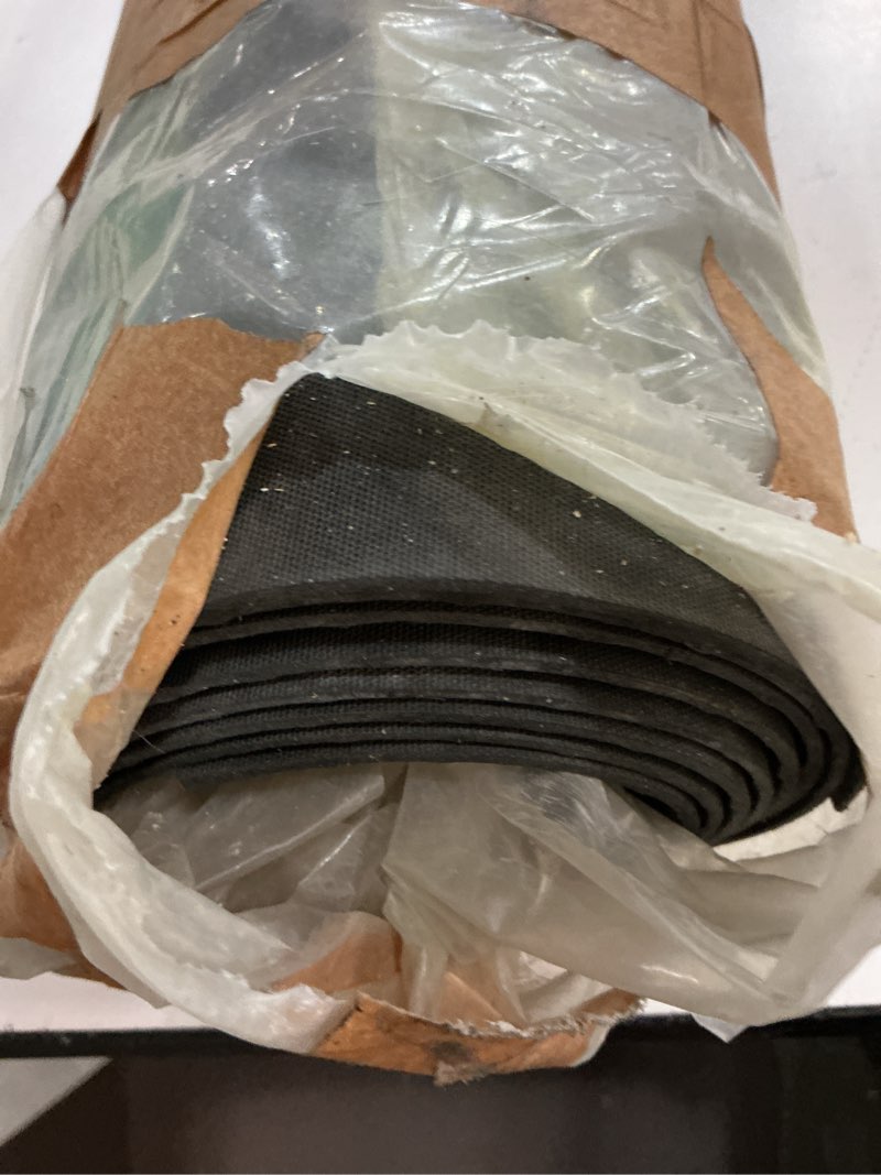 Condition photo showing As Is for vevor diamond-plate rubber flooring roll, 3 mm x 4 ft x 8 ft floor mat, sbr rubber roll, easy to clean, for under cars, garage, industry, gym, black