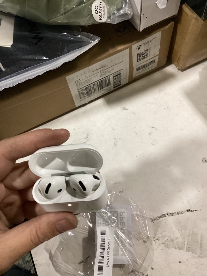 Condition photo showing Good Condition for apple airpods 4 wireless earbuds, bluetooth headphones, with active noise cancellation, adaptive, transparency mode, personalized spatial audio, usb-c charging case, wireless charging, h2 chip with active noise cancellation without applecare+