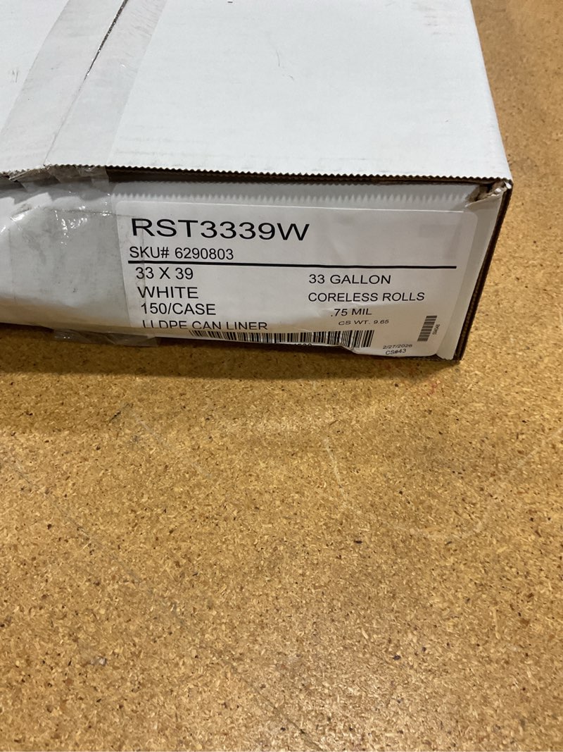 Condition photo showing New/Like New for noramco 33 gal. trash bags twist tie 150 pk