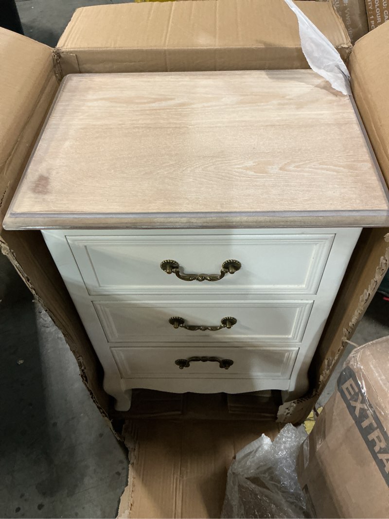 Condition photo showing Good Condition for baxton studio nightstands, white/oak