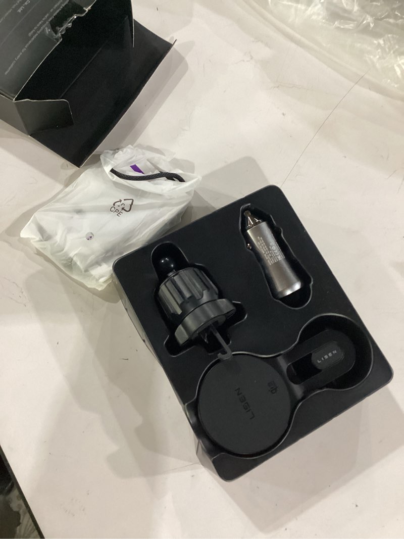 Condition photo showing Good Condition for lisen for qi2.2 25w magsafe car mount charger, [stable & fast charging] magnetic wireless car charger, car phone holder charger car accessories fits iphone 17 pro max air 16/15/14/13/ galaxy s26 ultra black compact/small