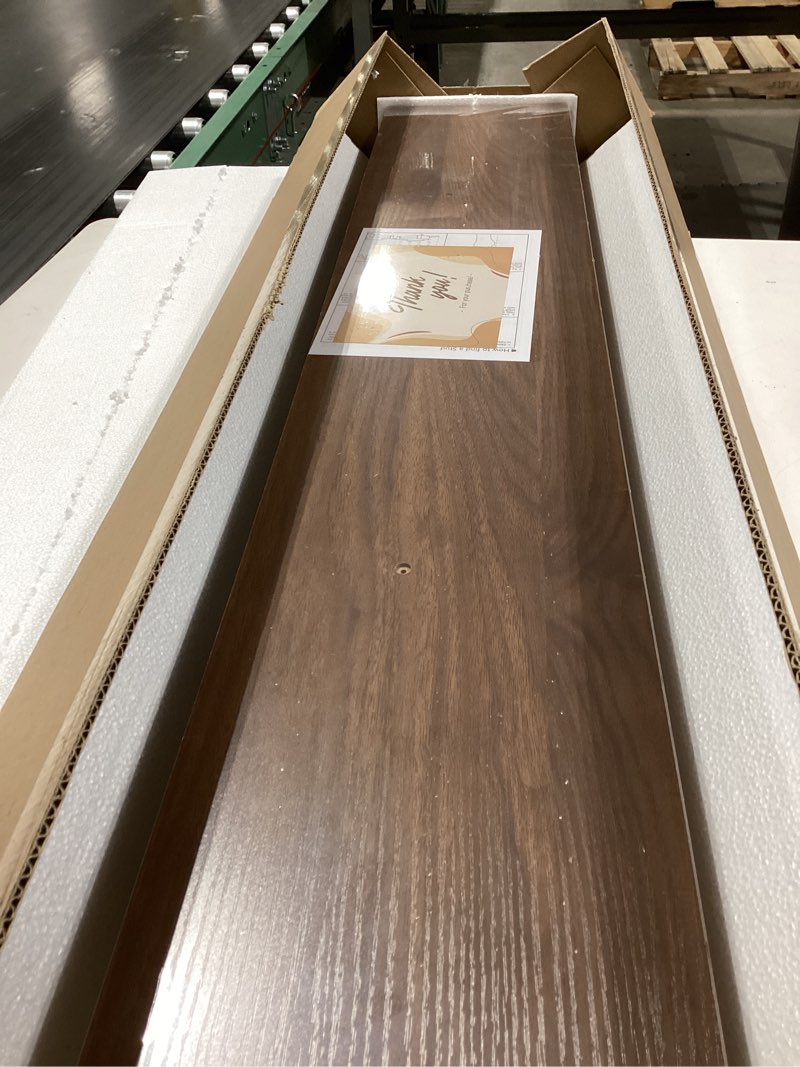 Condition photo showing New/Like New for Dreamland 8" Deep Long Floating Shelves, 32 Inches Floating Shelves for Wall Set of 2, Large Display & Storage Shelf, Wall Shelf for Bathroom Bedroom Living Room Kitchen Office, Walnut Walnut 32"W x 8"D - 2P