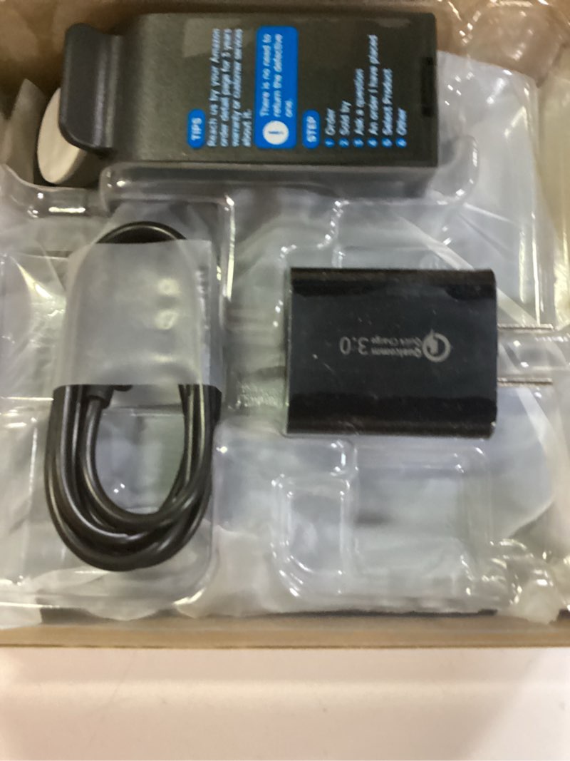 Condition photo showing Good Condition for wireless charging station 3 in 1 rjr compatible with apple devices, charging dock for iwatch, built-in wireless charger stand for iphone series airpods gifts (with 18w adapter) graphite black graphite black 18w