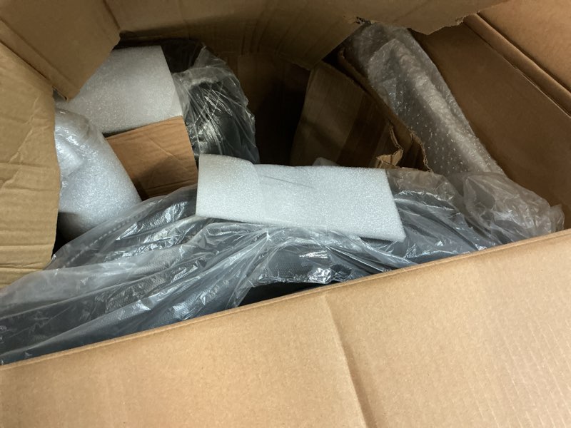 Condition photo showing New/Like New for La-Z-Boy Delano Big & Tall Executive Office Chair, High Back Ergonomic Lumbar Support, Bonded Leather, Black with Weathered Gray Wood