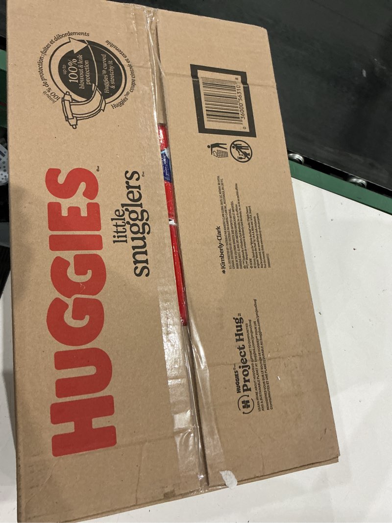 Condition photo showing New/Like New for huggies size 3 diapers, little snugglers baby diapers, size 3 (16-28 lbs), 168 count (6 packs of 28), packaging may vary