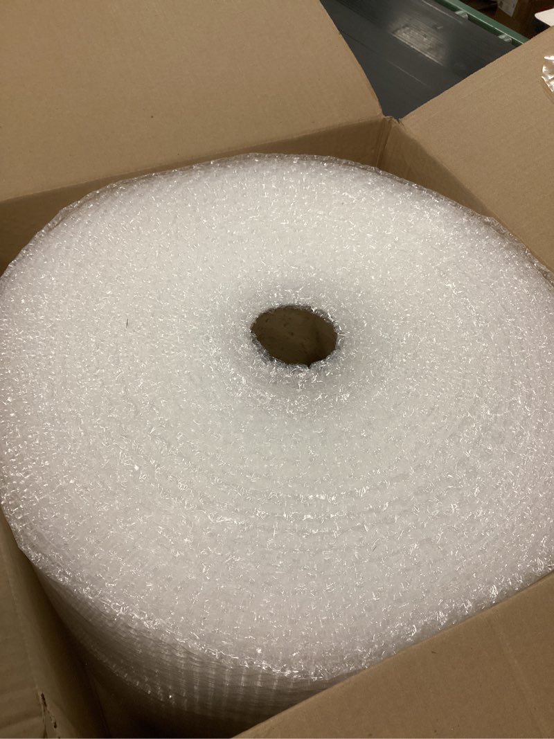 Condition photo showing Good Condition for Similar Amazon Basics Bubble Cushioning Wrap Packing Material for Fragile Items, Perforated, 12 inch x 175 ft Long Roll, Small 3/16\", Clear Clear 12 inch x 175 ft