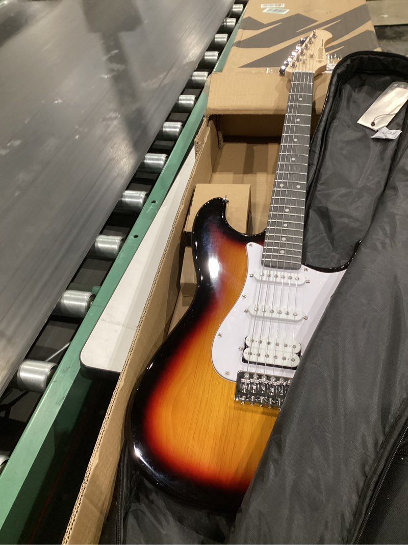 Condition photo showing Good Condition for oscar schmidt 6 string double cutaway 3/4 size electric guitar. tobacco sunburst, right, (os-30-ts-a)