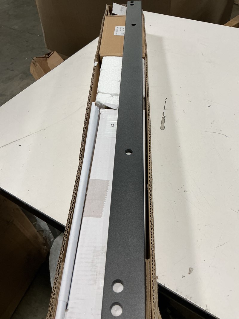 Condition photo showing Good Condition for winsoon 5ft barn door hardware kit: single sliding door hardware - heavy duty black barn door track kit - carbon steel sliding barn door rail - j-shape easy to install for 35" closet panel(no door) 5ft/150cm single door kit