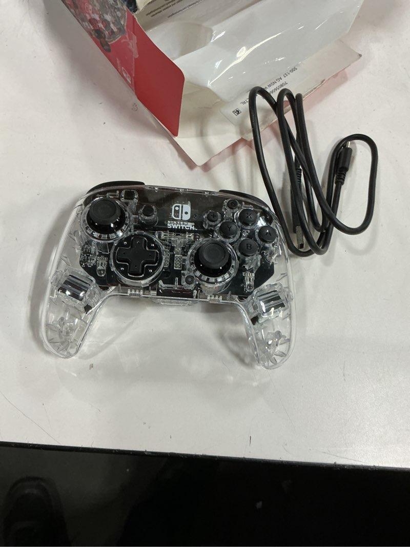 Condition photo showing Good Condition for Afterglow Wireless RGB Controller - Nintendo Switch/Switch Lite/Switch - OLED Model, Nintendo Switch 2, Prismatic LED Lighting, Full Motion Control Gamepad, Customizable Paddle Buttons, Rechargeable Battery, Translucent