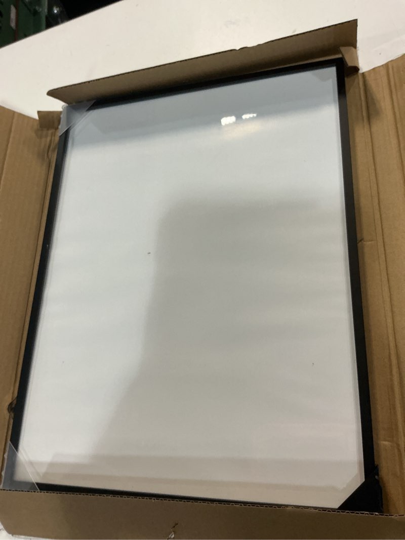 Condition photo showing Good Condition for Heimlove 13x17 Metal Picture Frame,Black Aluminum Photo Frames-Real Tempered Glass,Wall Gallery Poster Puzzles Artwork frame Mounting Horizontally or Vertically Decor for Wall-1Pack Black-1Pack 13x17-Real Glass