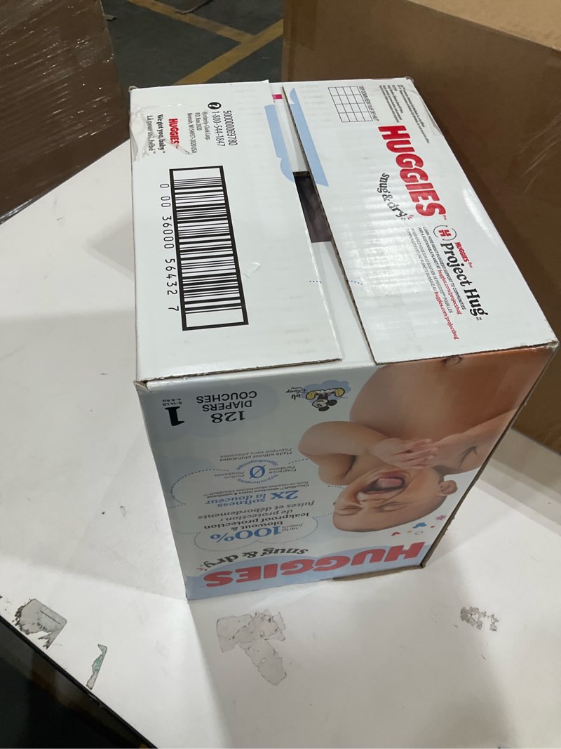 Condition photo showing New/Like New for Huggies Snug & Dry Baby Diapers Unscented, Size 1 (8-14 lbs) - 128.0 ea
