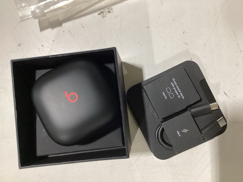 Condition photo showing As Is for beats fit pro (1st gen) - true wireless noise cancelling earbuds - active noise cancelling - sweat resistant earphones, compatible with apple & android, class 1 bluetooth®- beats black beats black fit pro without applecare+