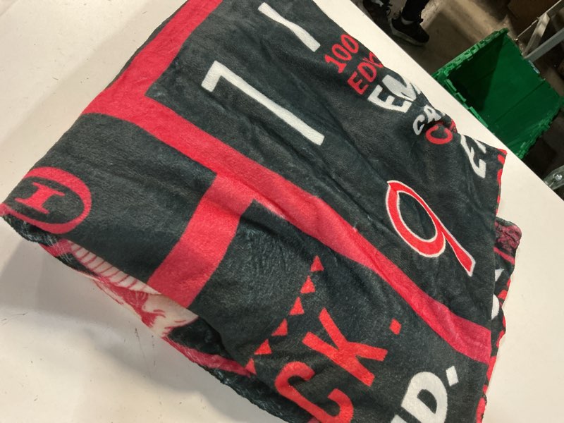 Condition photo showing Good Condition for flannel throw blanket 60x50 inches — lightweight microfiber couch blanket, cozy for sofa, bed & tv time, machine washable, all-season warmth black 60"x50"