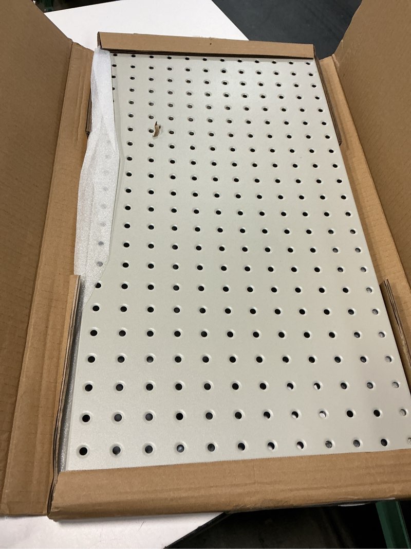 Condition photo showing Good Condition for walmann metal pegboard panels for wall garage tools pegboard for garage, workbench, peg board tool organizer board(pack of 2, grey) grey 12"*24" 24"*24"