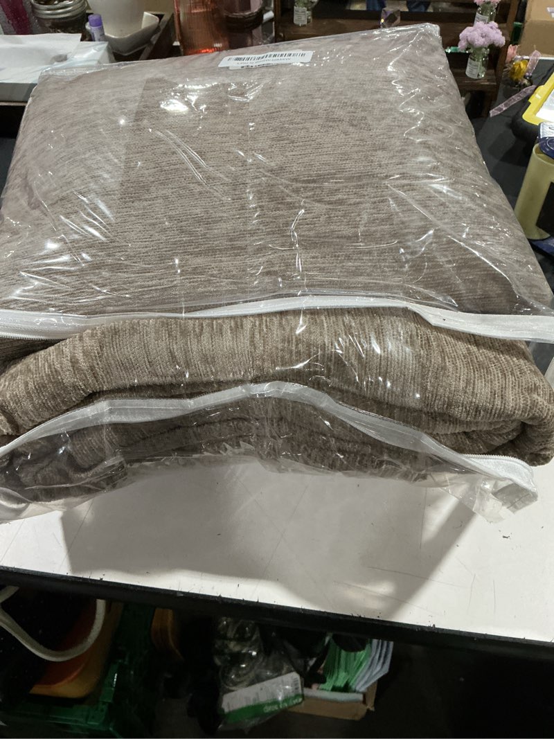 Condition photo showing Good Condition for mysky home couch cover for sectional sofa, 2 pieces couch covers l shape, sofa cover washable, furniture protector for pets, kids, sofa slipcover for 2-3 cushion couch (71"x118"+71"x118", sand) x-large sand