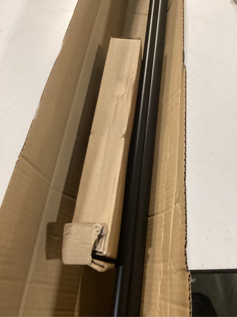 Condition photo showing Good Condition for olv black double curtain rod, 1 inch dual curtain rods for windows 36 to 72 inch, heavy duty adjustable telescopic spliced window treatment rods set for living room farmhouse 36-72 matte black