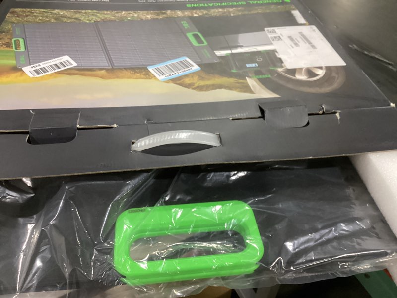 Condition photo showing Good Condition for EBL Solar Panel 100W Portable Solar Panel (Upgraded) for 240/300/500/1000/1500/2000 Power Station, with Adjustable Kickstand and Parallel Cable, Waterproof IP65 for Outdoor Camping Hiking RV Trip 100W for Power Station