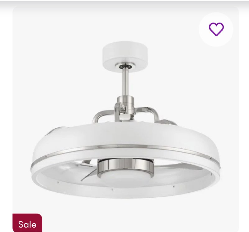 20'' 3 - blade led smart standard ceiling fan with remote control and light kit included