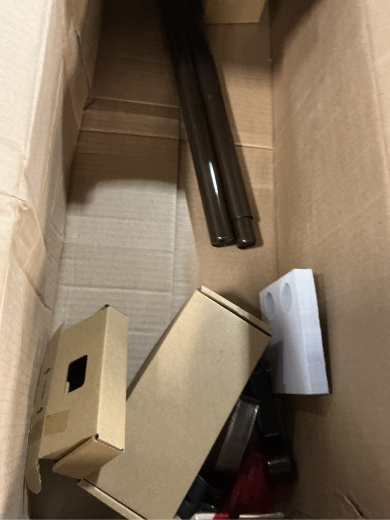 Condition photo showing As Is for kamanina 1 inch curtain rod telescoping single drapery rod 28 to 48 inches (2.3-4 feet), 2 pack antique bronze curtain rods for windows 16 to 44 inches, netted texture finials antique bronze 28-48"(2pack)