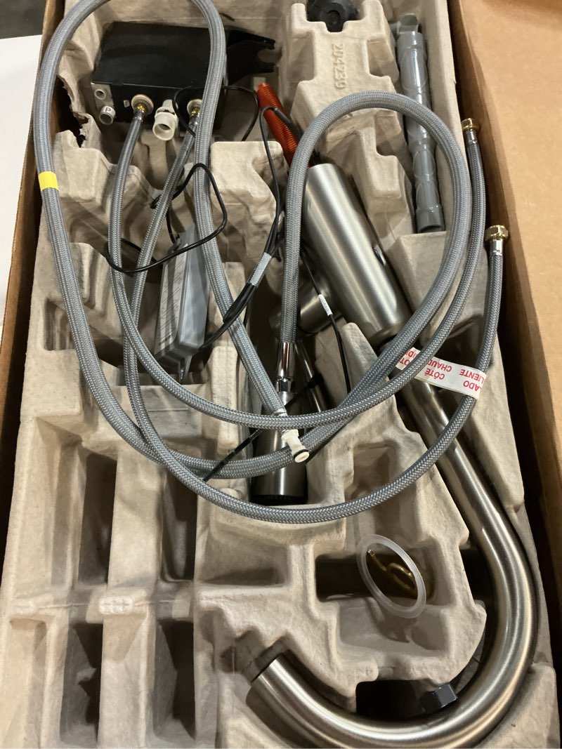 Condition photo showing Good Condition for moen riley spot resist stainless hands-free touchless sensor single handle pull down kitchen faucet, 7402ewsrs wave sensor spot resist stainless