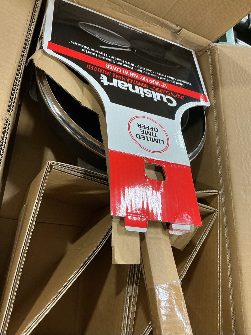 Condition photo showing Good Condition for Cuisinart 12-Inch Deep Fry Pan w/Cover, Chef's Classic Nonstick Hard Anodized Collection, 622-30DFP1