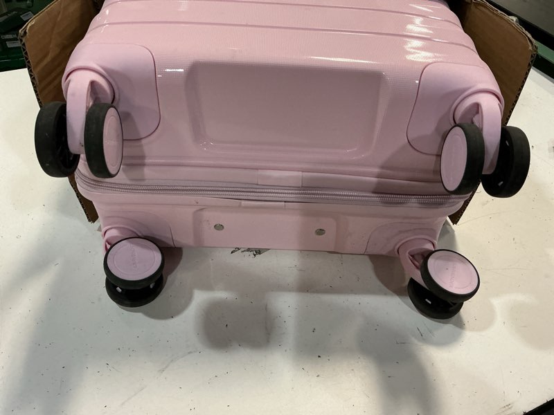 Condition photo showing Good Condition for larvender luggage sets 3 piece with duffel bag hardside pp carry on suitcase with 360° spinner wheels tsa lock luggage sets for women, orchid pink light pink-20inch 3 piece set (20 inch)