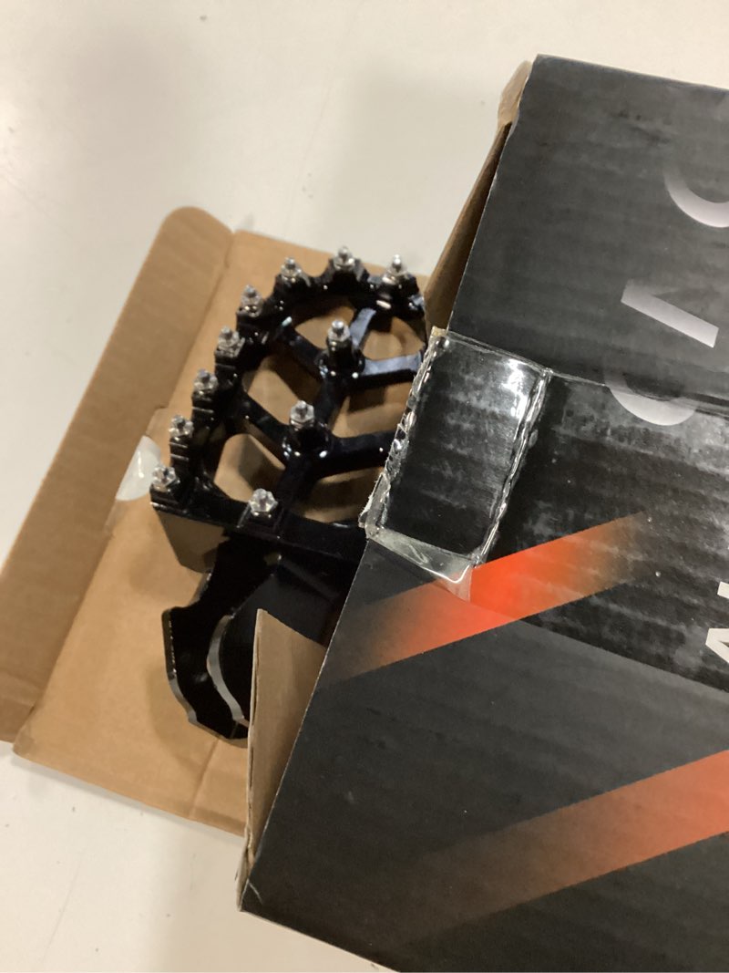 Condition photo showing Good Condition for jfg racing dirt bike foot pegs,7075 aluminum cnc pedals rests for surron light bee x and s/e ride pro s ss sr/crf150f crf230f 03-19/crf250f 19-24/xr150l 15-24/kdx200 83-94-black