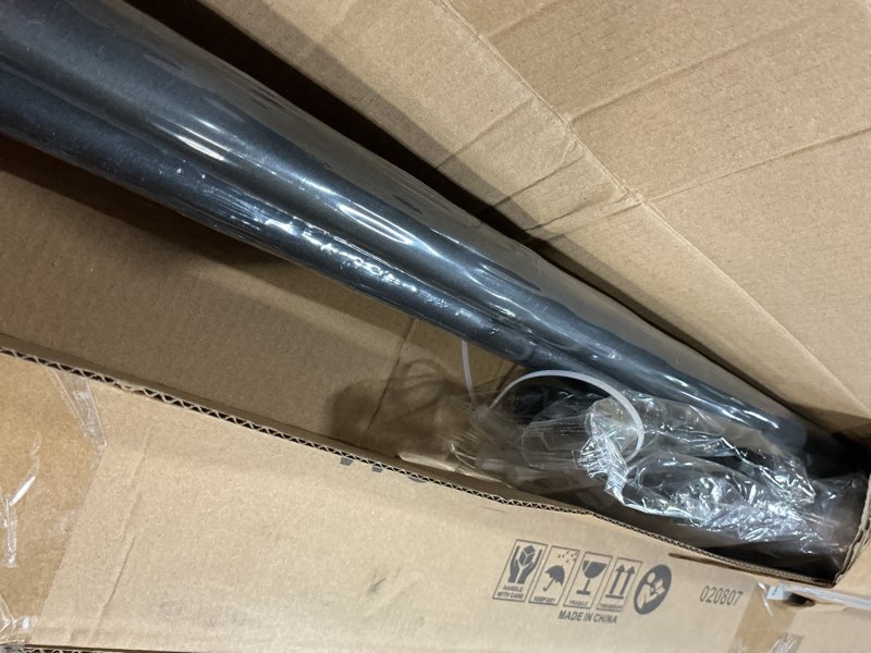 Condition photo showing New/Like New for 1 Inch Heavy Duty Blackout Curtain Rods for Windows, Industrial Pipe Wrap Around Room Divider Decorative Curtain Rods Wall Mount & Ceiling Mount, Black, 72-144 Inch Black 72 to 144 inch