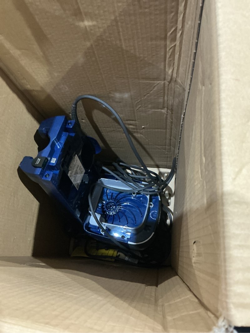 Condition photo showing As Is for shark upright vacuum, stratos with duoclean powerfins, hairpro, powered lift-away, self-cleaning brushroll, & odor neutralizer technology, navy, az3002