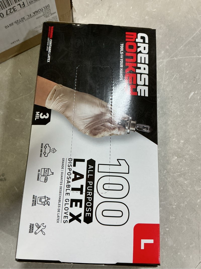Condition photo showing Good Condition for Grease Monkey Disposable Latex All Purpose Gloves, White, Pack of 1000, Large
