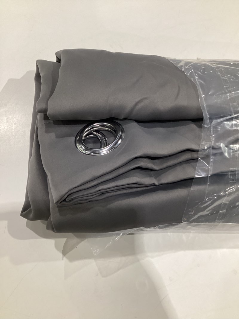 Condition photo showing Good Condition for NICETOWN Grey Blackout Patio Sliding Door Curtains 84 inch Length, Grommet Room Divider Thermal Insulated Curtain Drapes for French Door/Living Room (Gray, W100 x L84, 1 Panel) Grey 100"W x 84"L (Pack of 1)